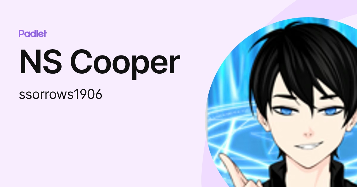 NS Cooper (ssorrows1906) profile | Padlet