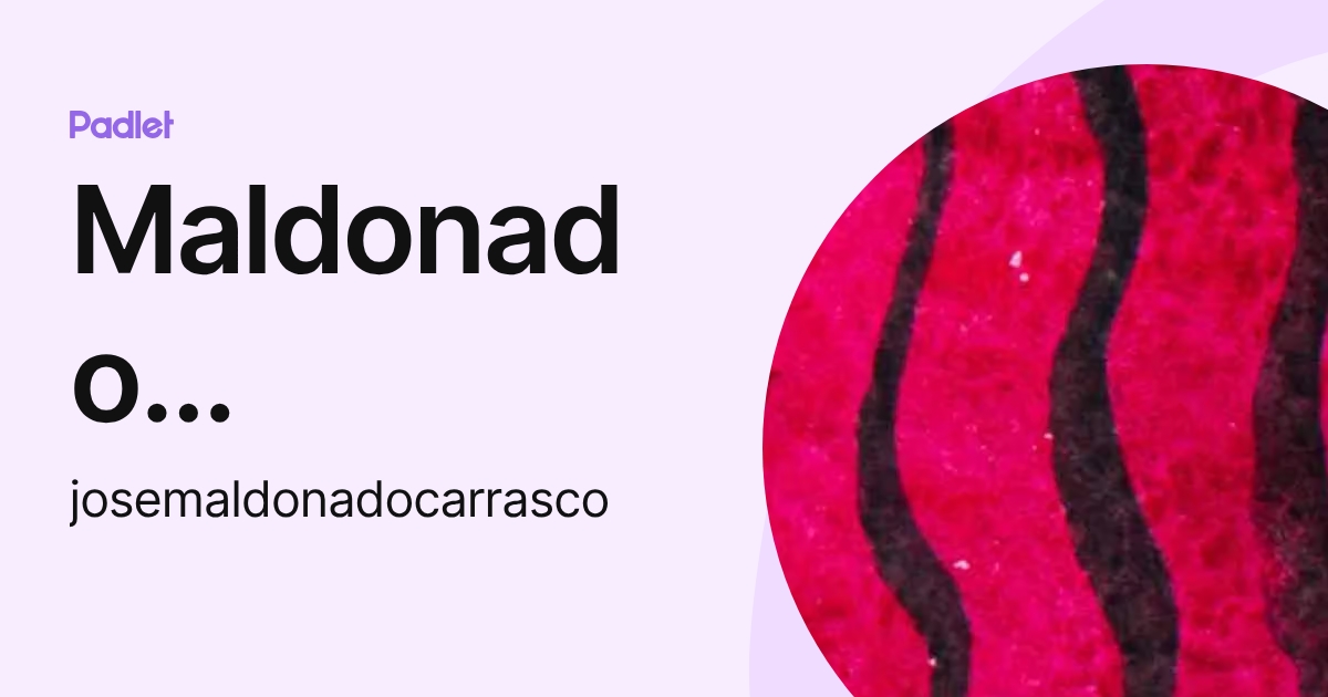 Maldonado Carrasco, José Humberto (josemaldonadocarrasco) profile | Padlet