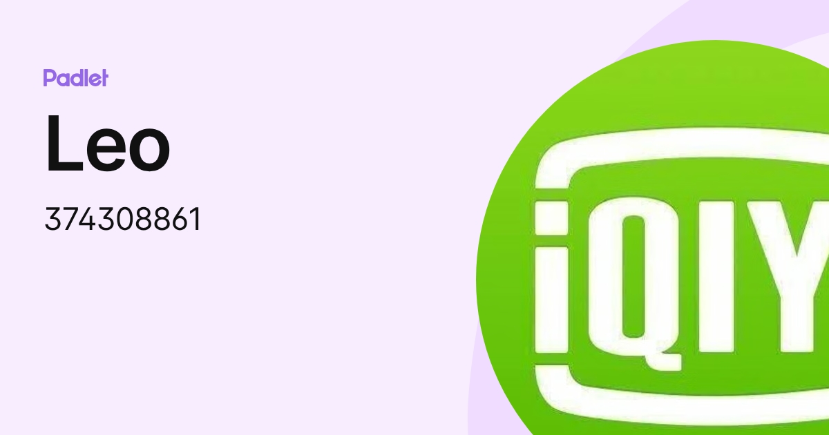 Leo (374308861) profile | Padlet