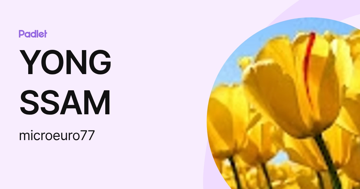 YONG SSAM (microeuro77) profile | Padlet