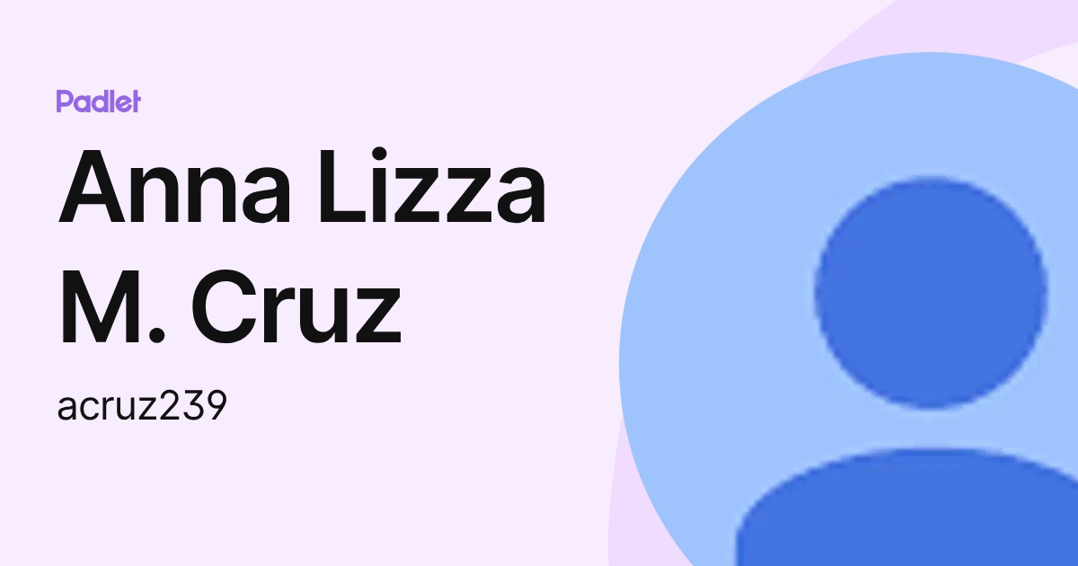 Anna Lizza M. Cruz (acruz239) profile | Padlet