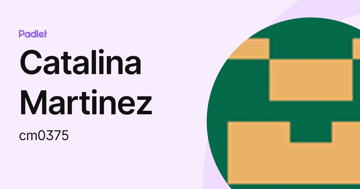 Catalina Martinez (cm0375) profile | Padlet