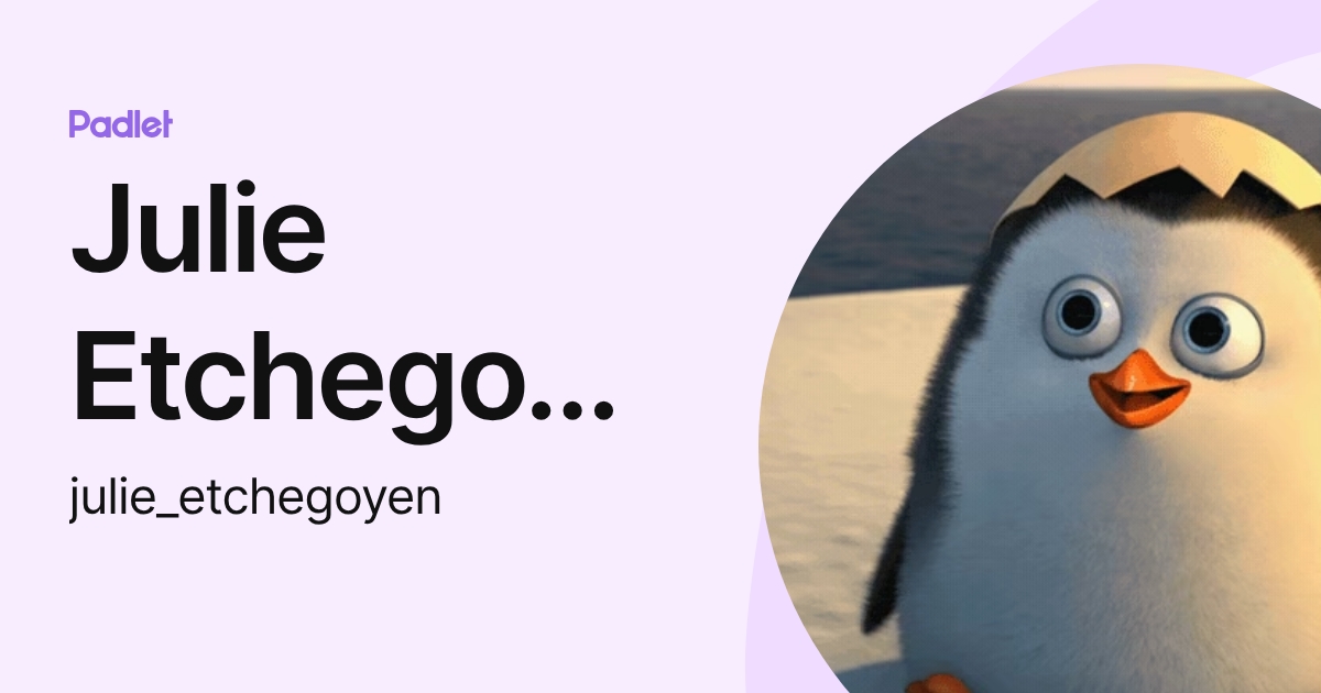 Julie Etchegoyen (julie_etchegoyen) profile | Padlet