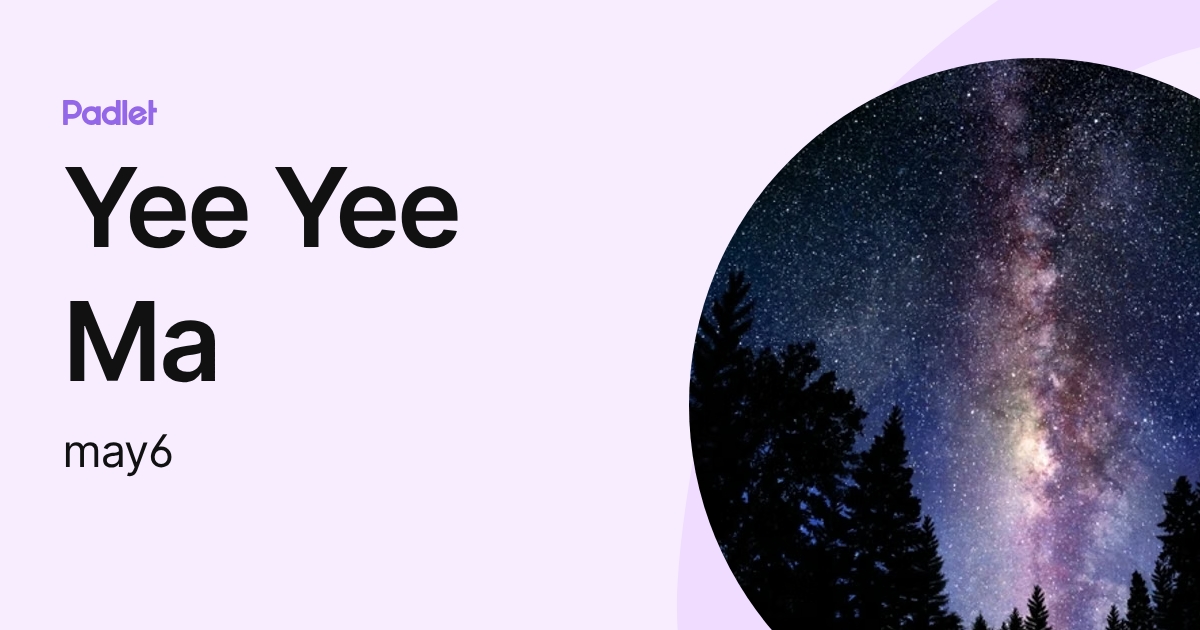 Yee Yee Ma (may6) profile | Padlet