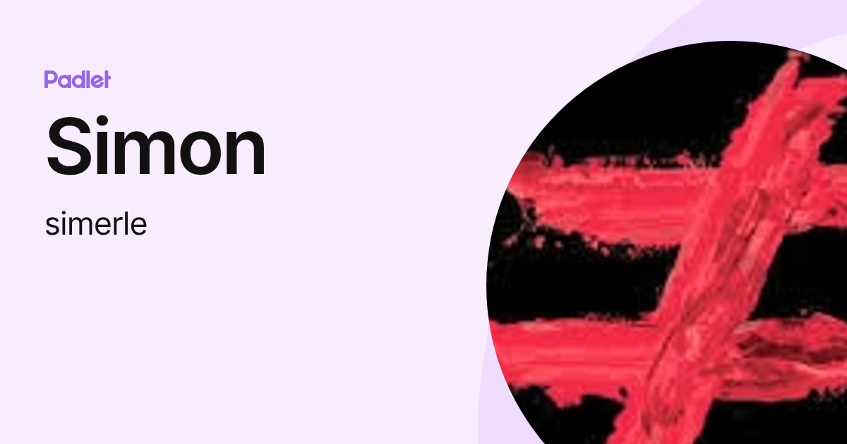 Simon (simerle) profile | Padlet
