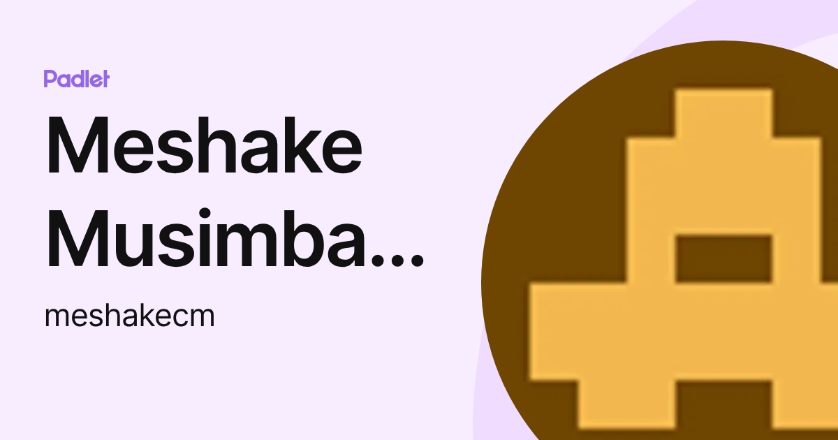 Meshake Musimbabigwi (meshakecm) profile | Padlet