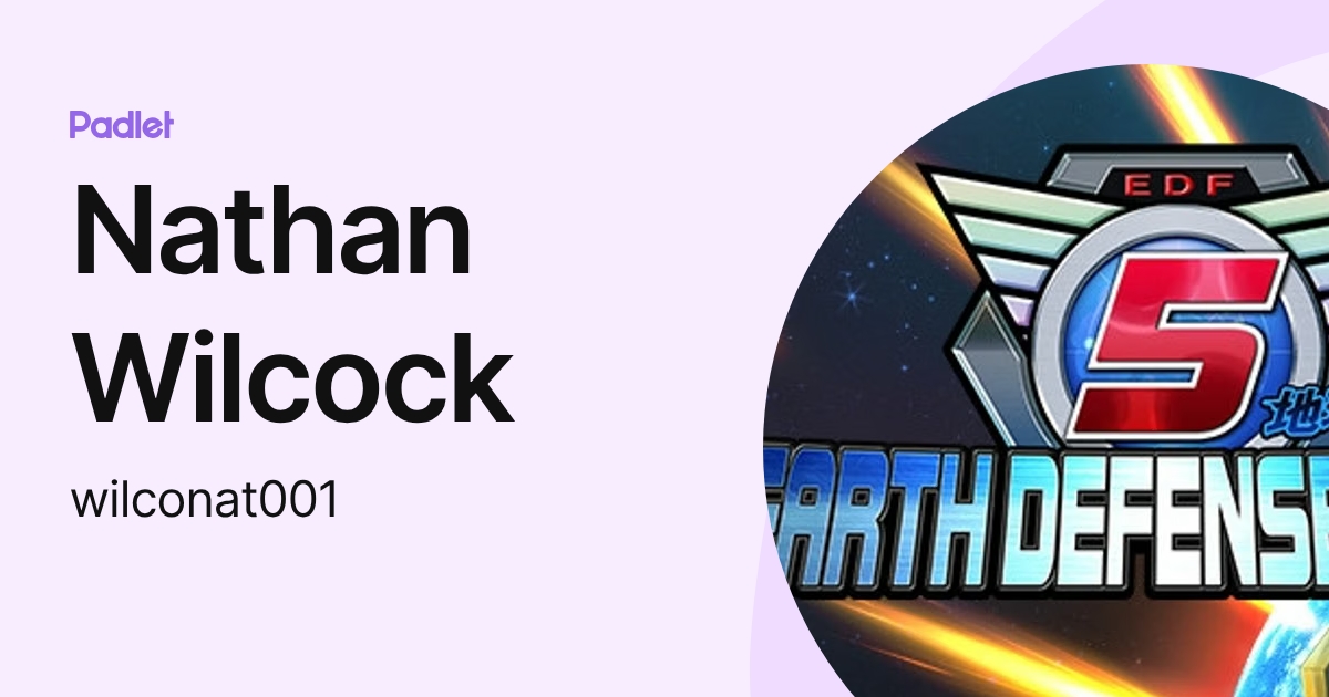 Nathan Wilcock (wilconat001) profile | Padlet