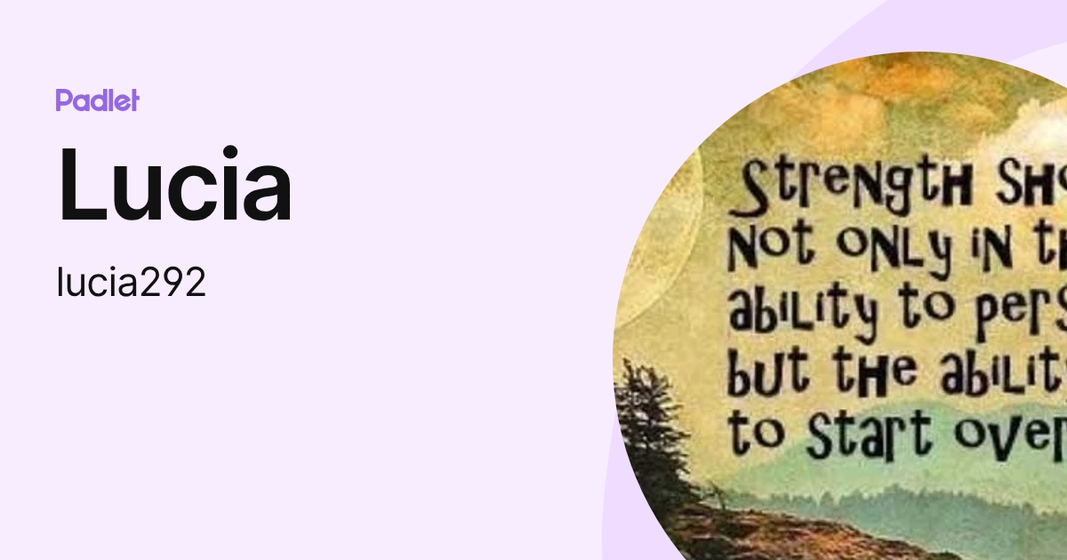 Lucia (lucia292) profile | Padlet