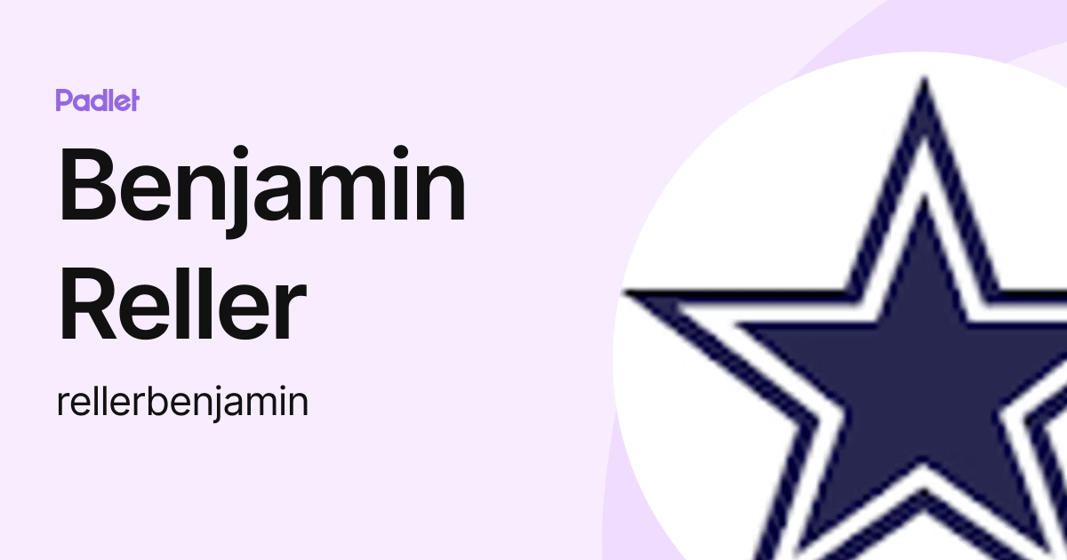Benjamin Reller (rellerbenjamin) profile | Padlet