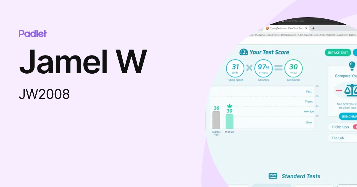 Jamel W (JW2008) profile | Padlet