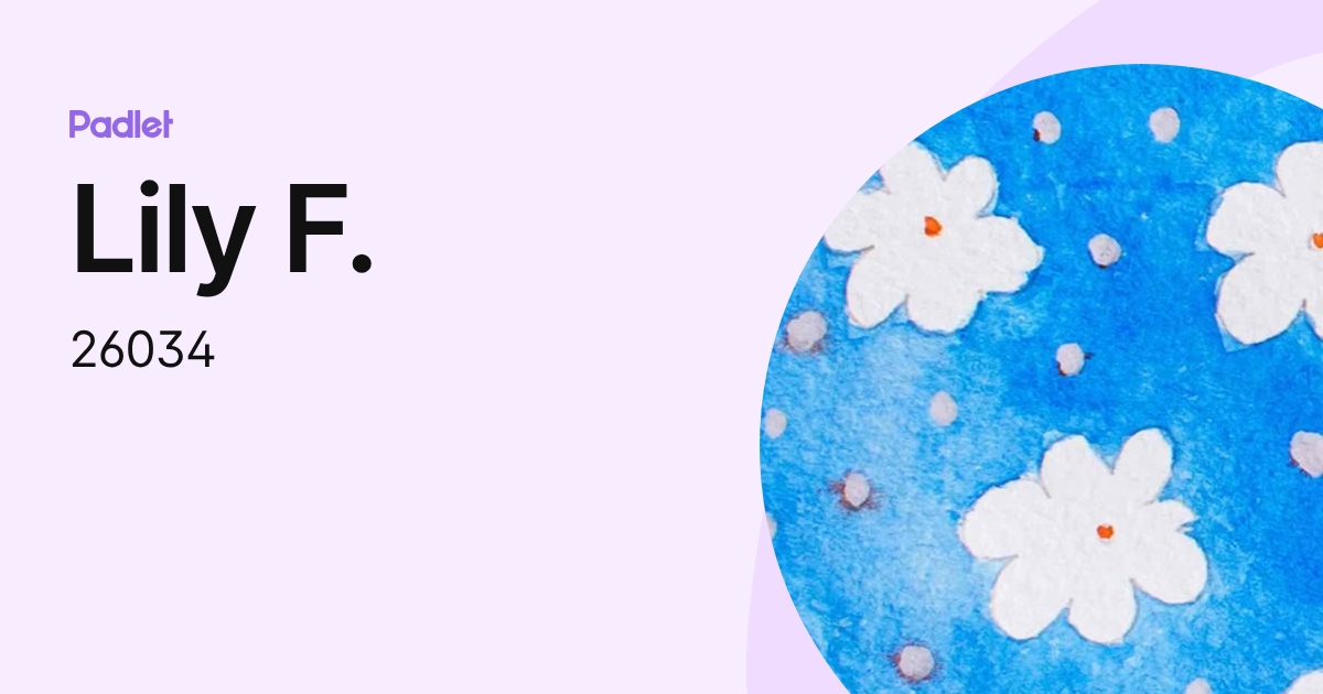 Lily F. (26034) profile | Padlet