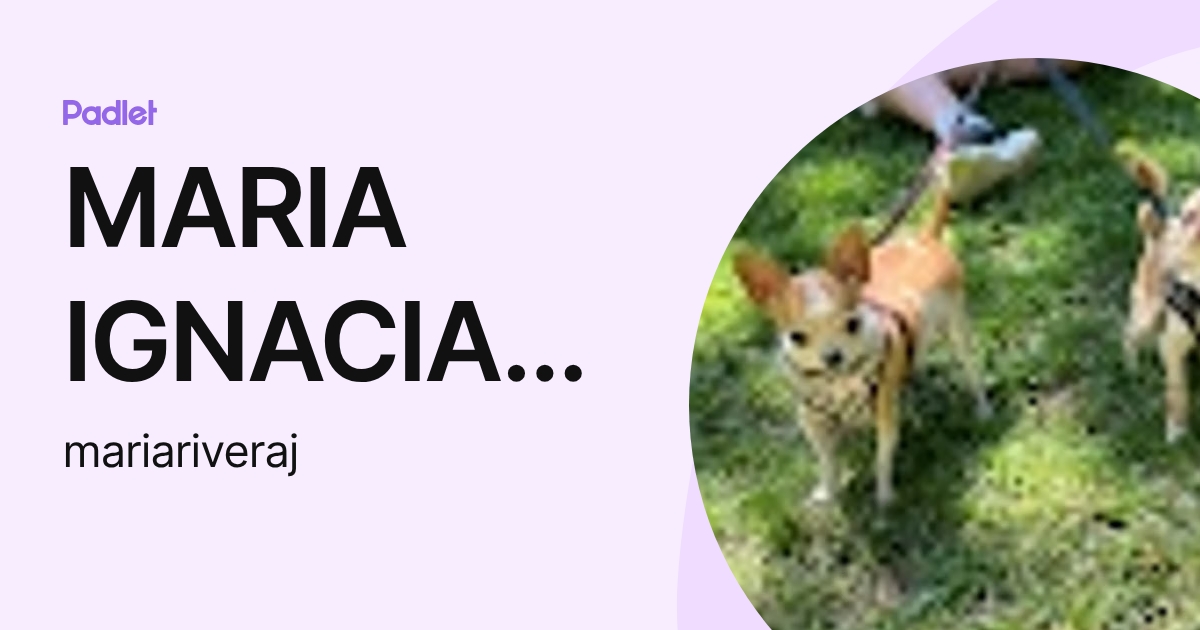 MARIA IGNACIA RIVERA JIMENEZ (mariariveraj) profile | Padlet