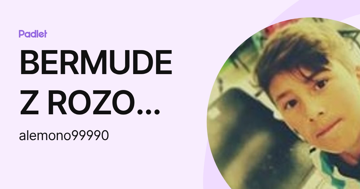 BERMUDEZ ROZO ALEJANDRO (alemono99990) profile | Padlet