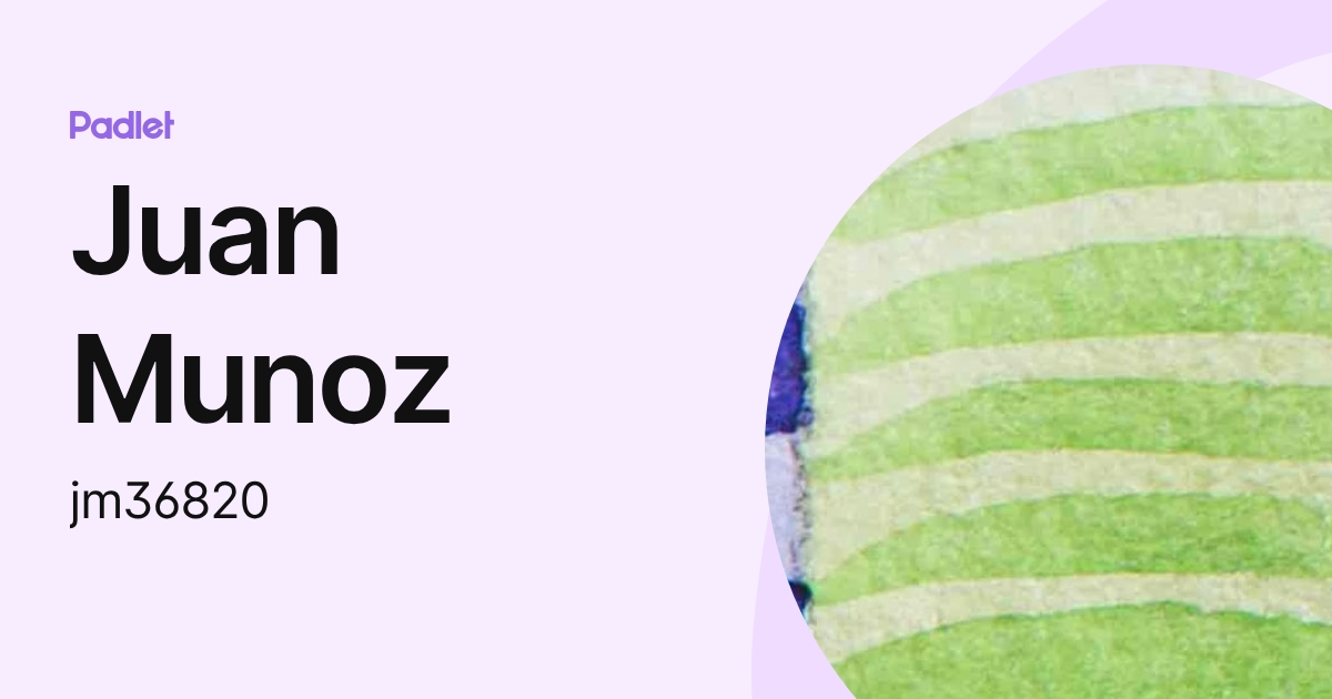 Juan Munoz (jm36820) profile | Padlet