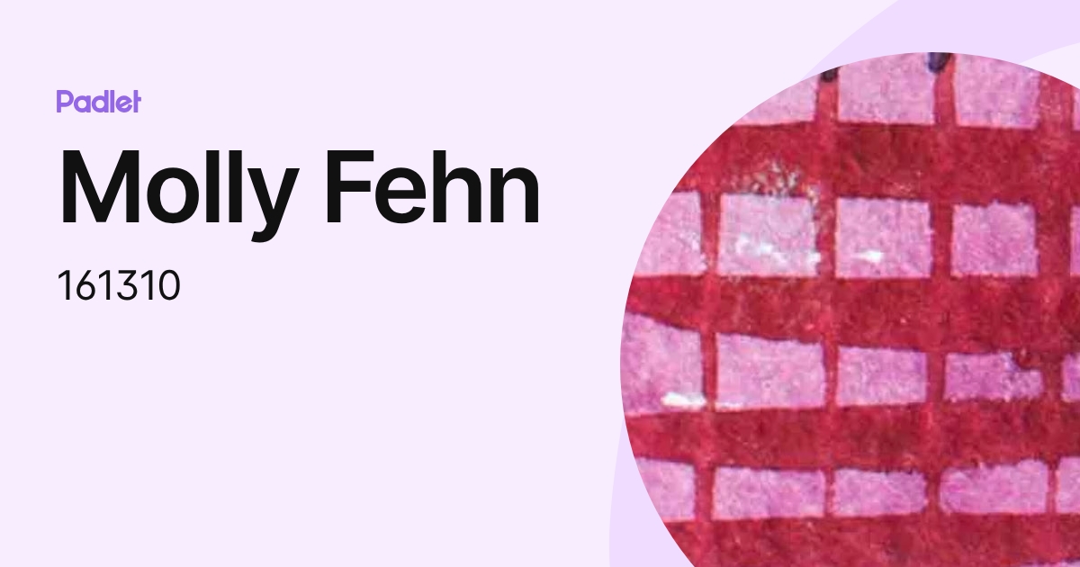 Molly Fehn (161310) profile | Padlet