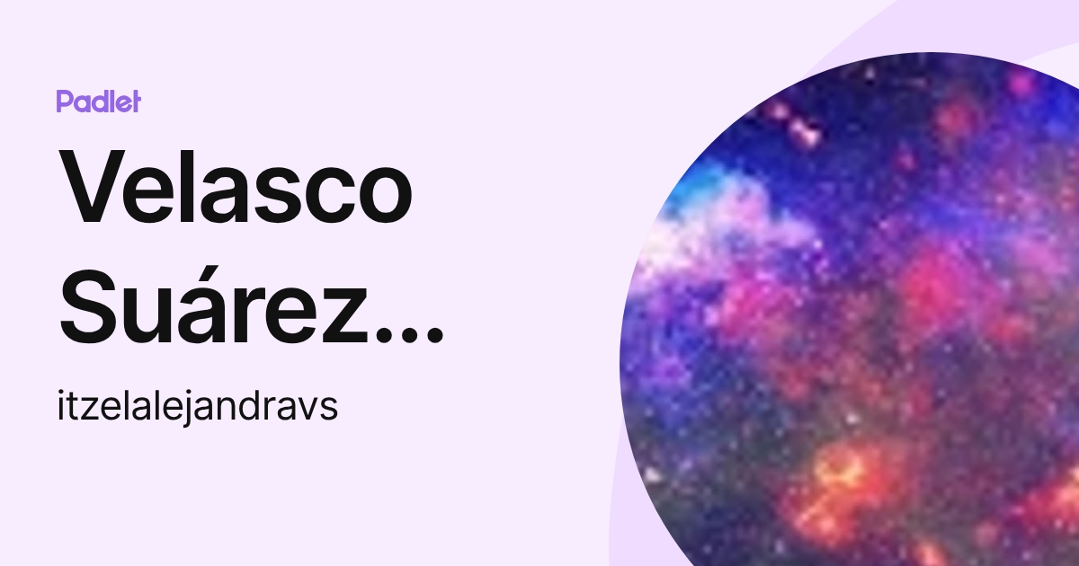 Velasco Suárez Itzel Alejandra (itzelalejandravs) profile | Padlet