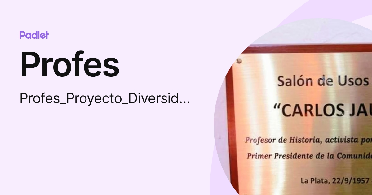 Profes (Profes_Proyecto_Diversidad) perfil | Padlet
