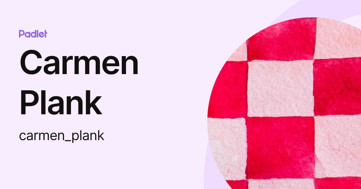 Carmen Plank (carmen_plank) profile | Padlet