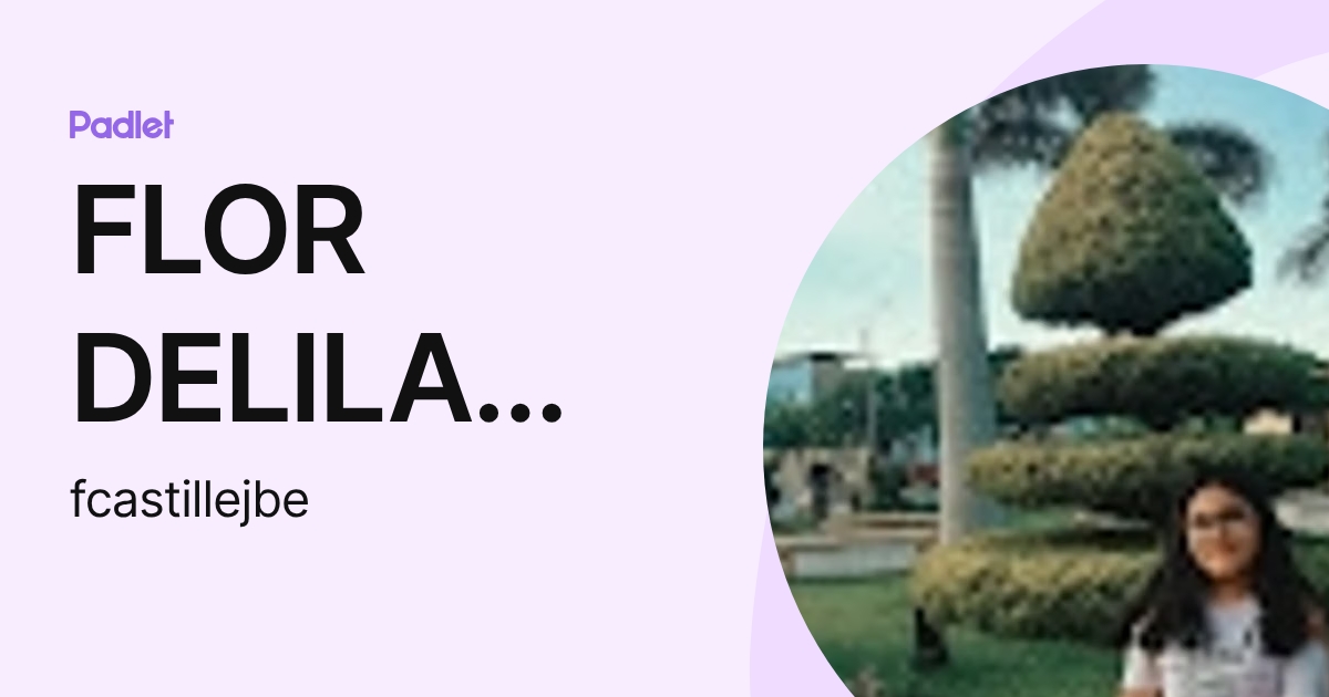FLOR DELILA CASTILLEJO BEDON (fcastillejbe) profile | Padlet