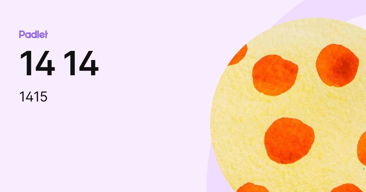 14 14 (1415) profile | Padlet