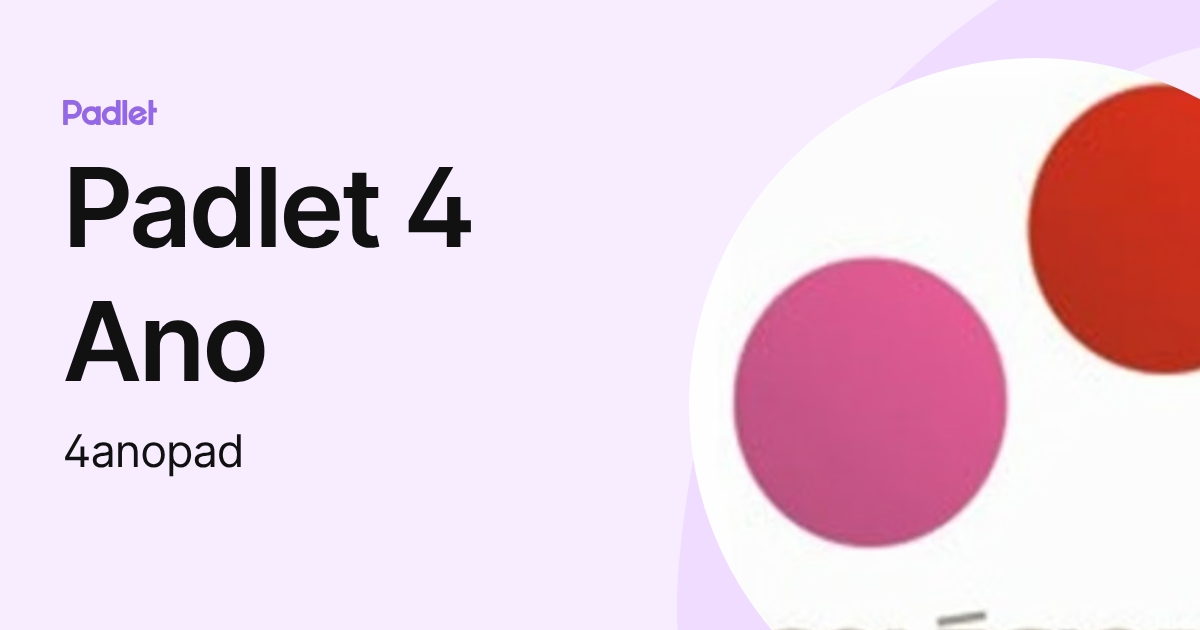 Padlet 4 Ano (4anopad) profile | Padlet