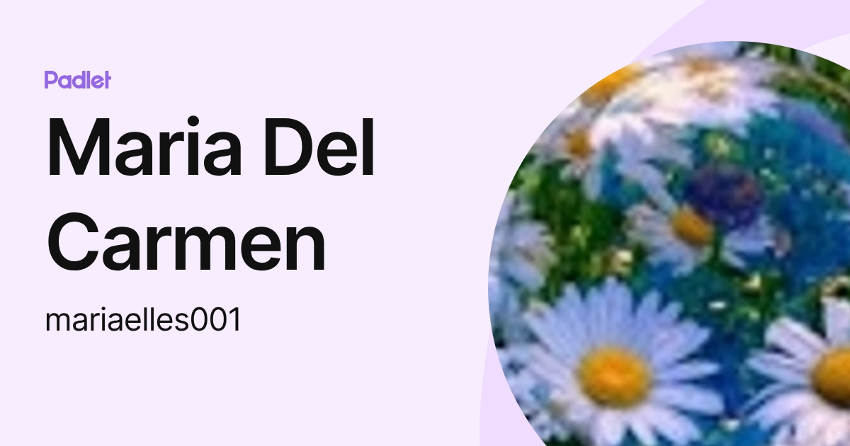 Maria Del Carmen (mariaelles001) profile | Padlet