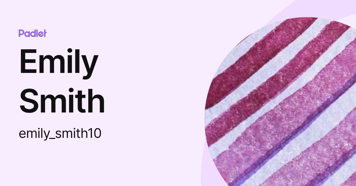 Emily Smith (emily_smith10) profile | Padlet