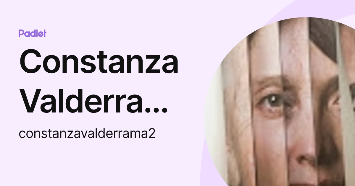 Constanza Valderrama (constanzavalderrama2) profile | Padlet