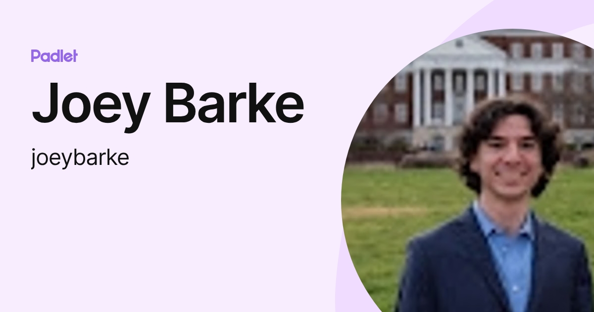 Joey Barke (joeybarke) profile | Padlet