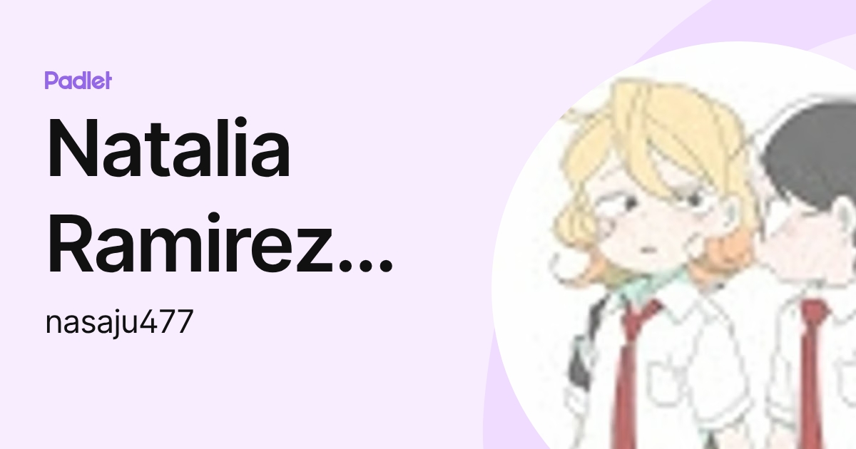 Natalia Ramirez Gomez (nasaju477) profile | Padlet