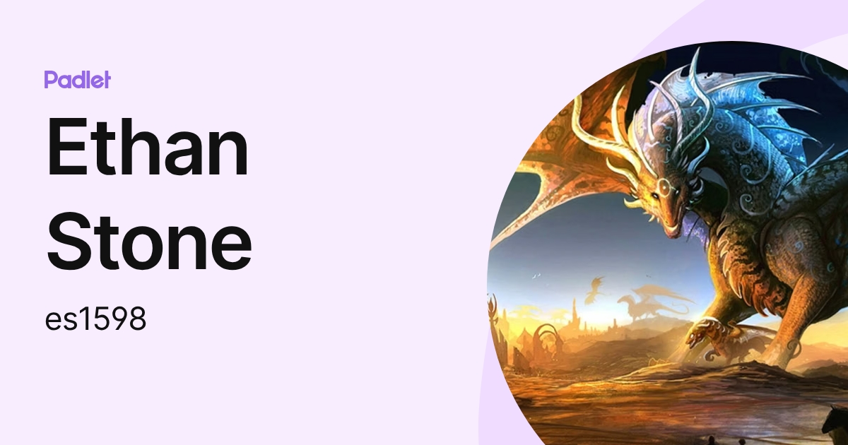 Ethan Stone (es1598) profile | Padlet