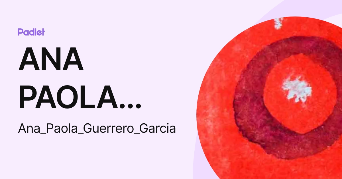 ANA PAOLA GUERRERO GARCIA (Ana_Paola_Guerrero_Garcia) profile | Padlet