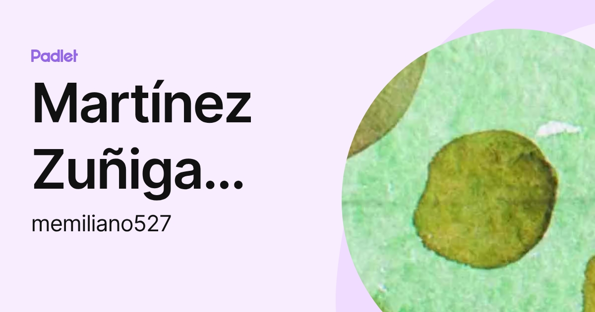 Martínez Zuñiga Emiliano (memiliano527) profile | Padlet