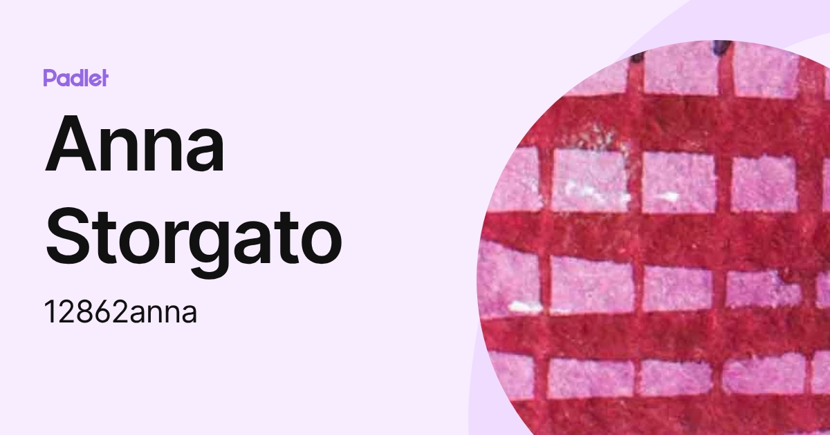 Anna Storgato (12862anna) profile | Padlet