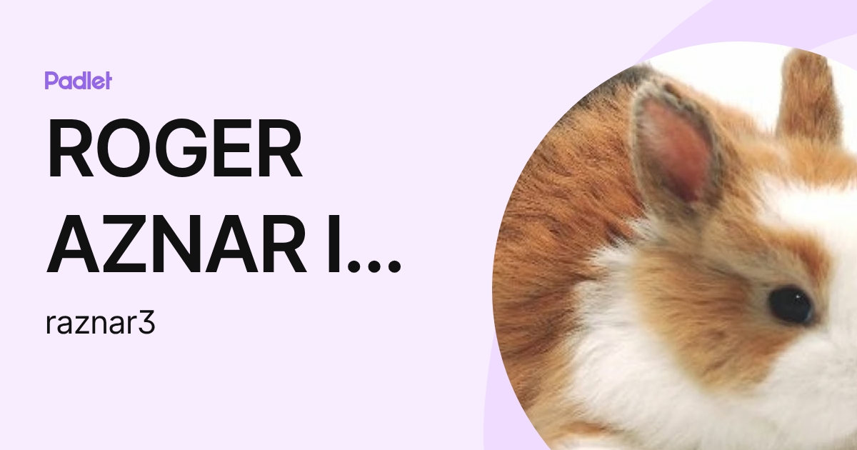 ROGER AZNAR I GARCIA (raznar3) profile | Padlet