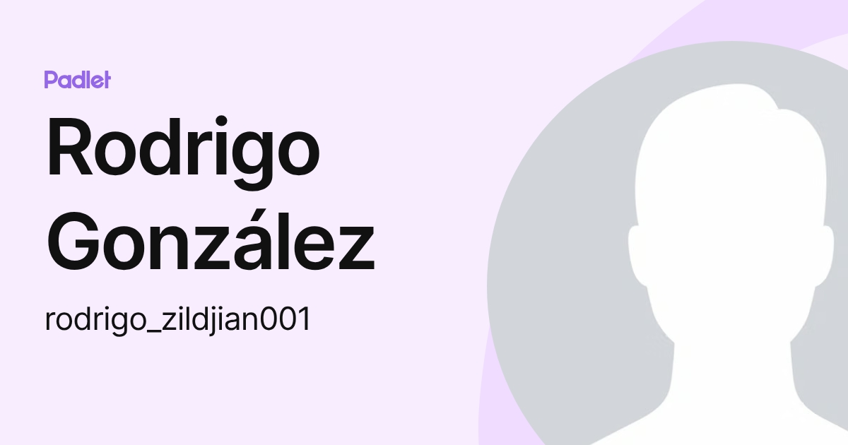 Rodrigo González (rodrigo_zildjian001) profile | Padlet