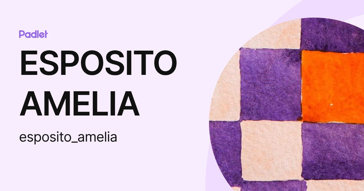 ESPOSITO AMELIA (esposito_amelia) profile | Padlet