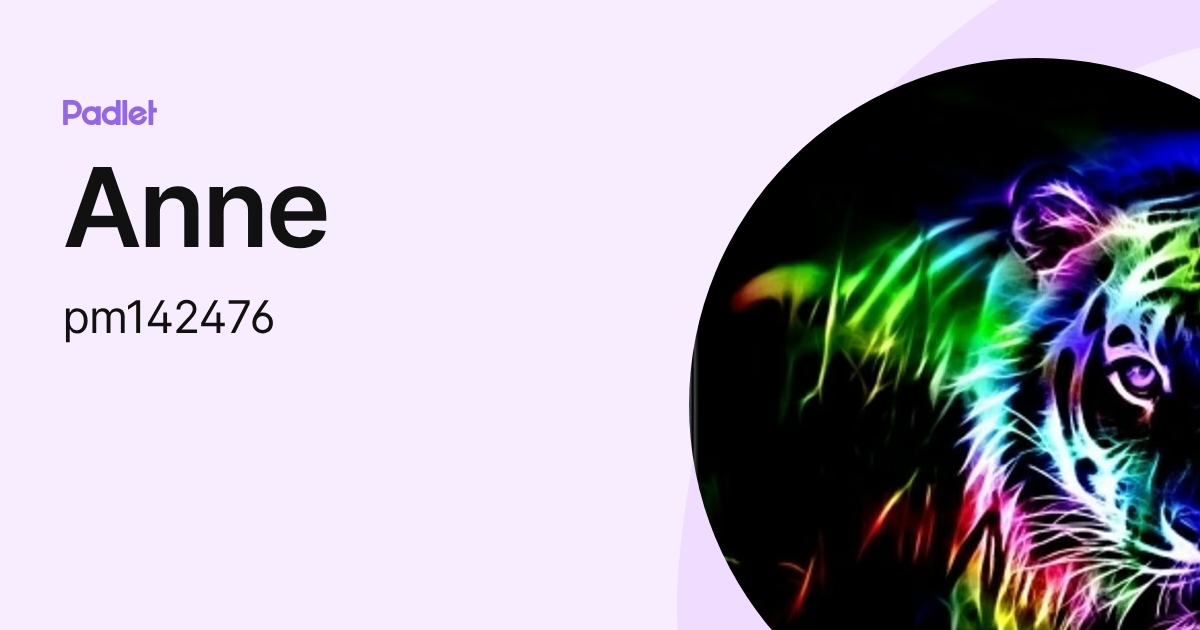 Anne (pm142476) profile | Padlet