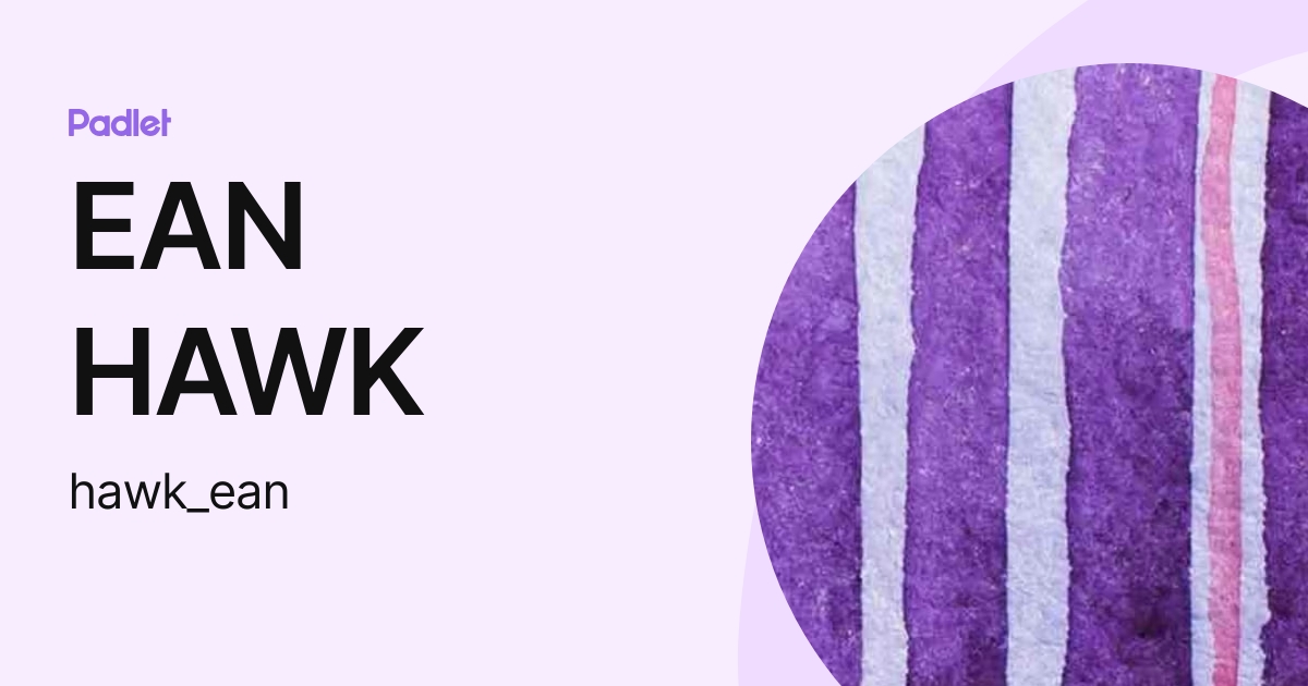 EAN HAWK (hawk_ean) profile | Padlet