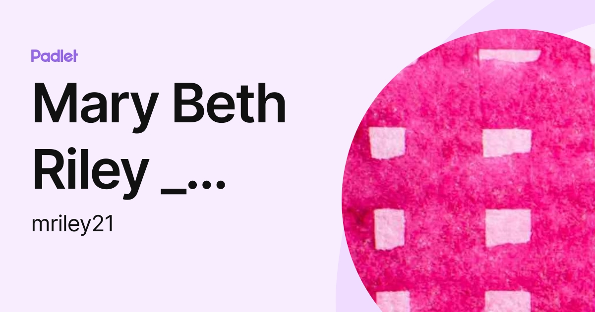 Mary Beth Riley _ Staff - EastWakeMS (mriley21) profile | Padlet