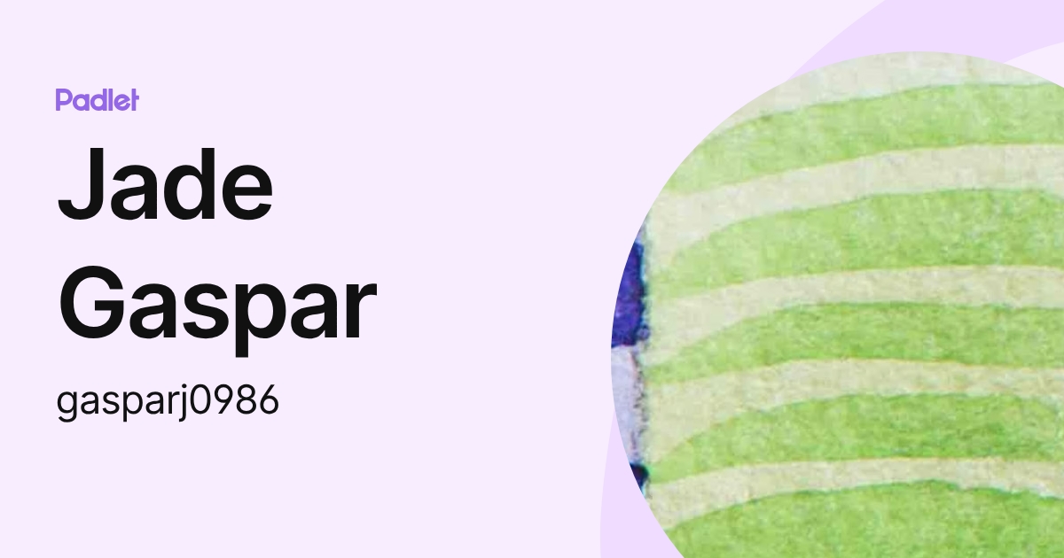 Jade Gaspar (gasparj0986) profile | Padlet