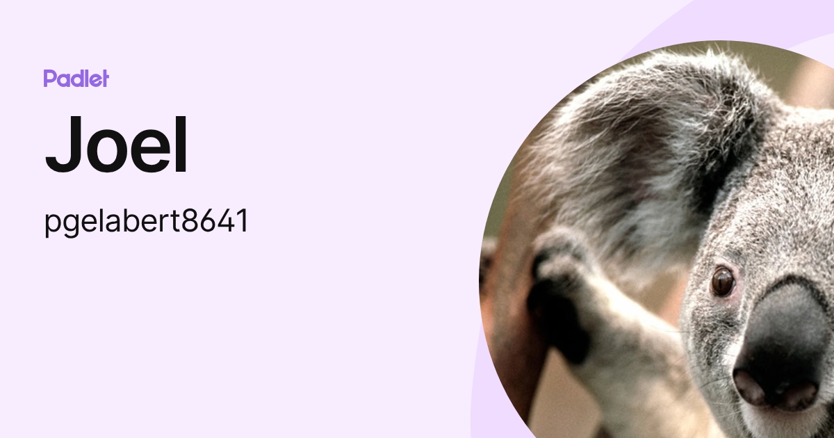 Joel (pgelabert8641) profile | Padlet