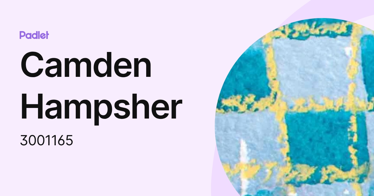 Camden Hampsher (3001165) profile | Padlet