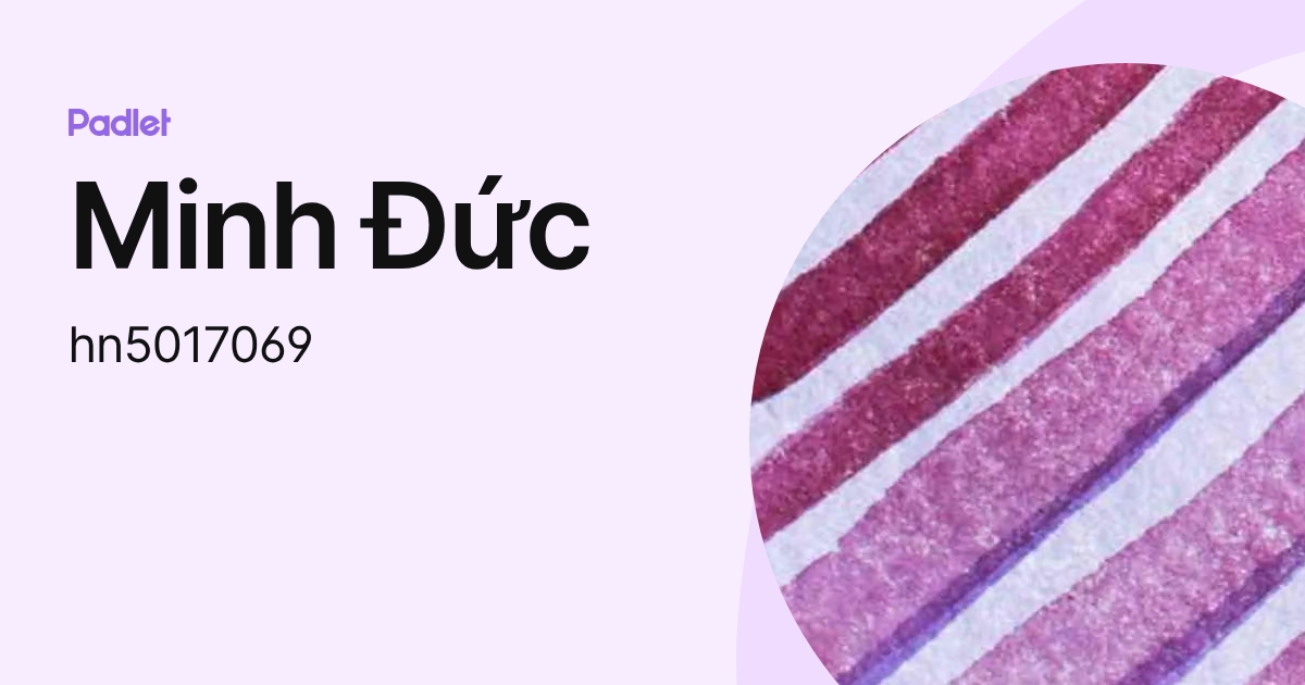 Minh Đức (hn5017069) profile | Padlet