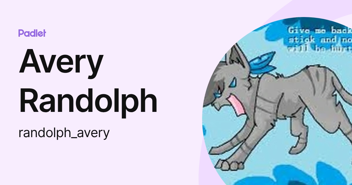 Avery Randolph (randolph_avery) profile | Padlet