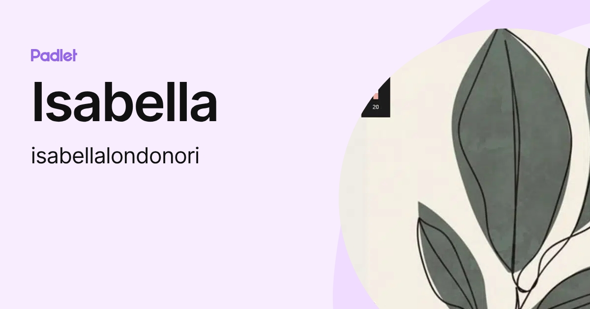 Isabella (isabellalondonori) profile | Padlet
