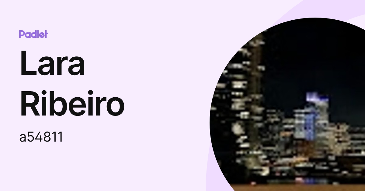 Lara Ribeiro (a54811) profile | Padlet