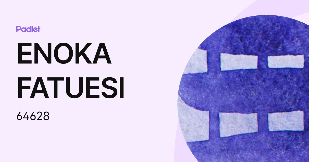 ENOKA FATUESI (64628) profile | Padlet