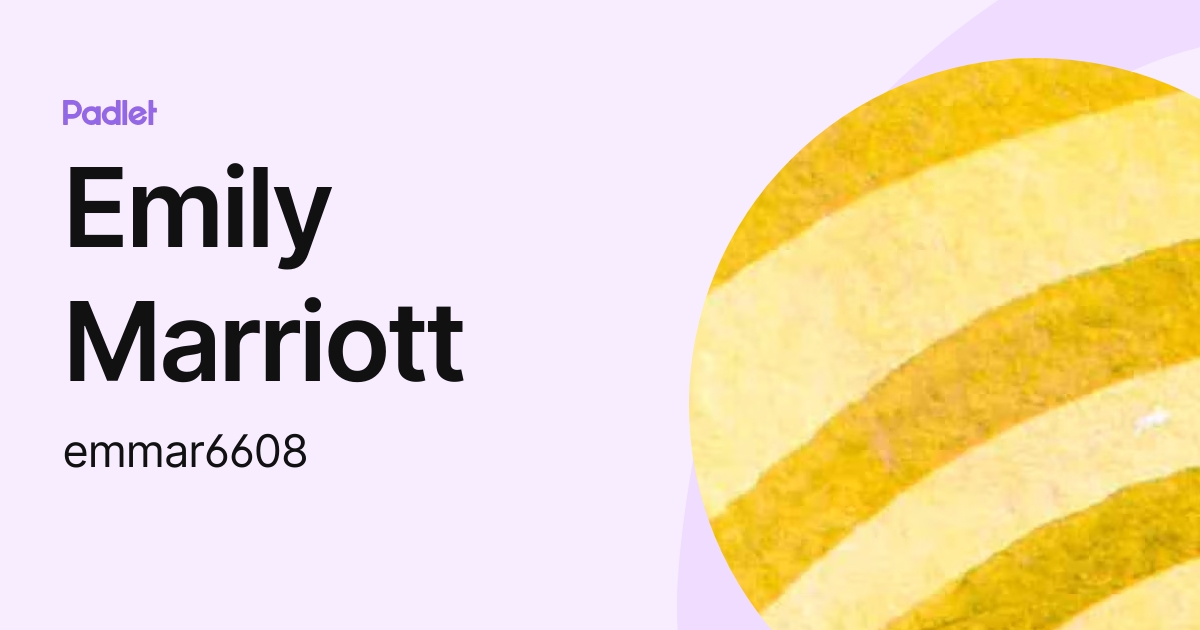Emily Marriott (emmar6608) profile | Padlet