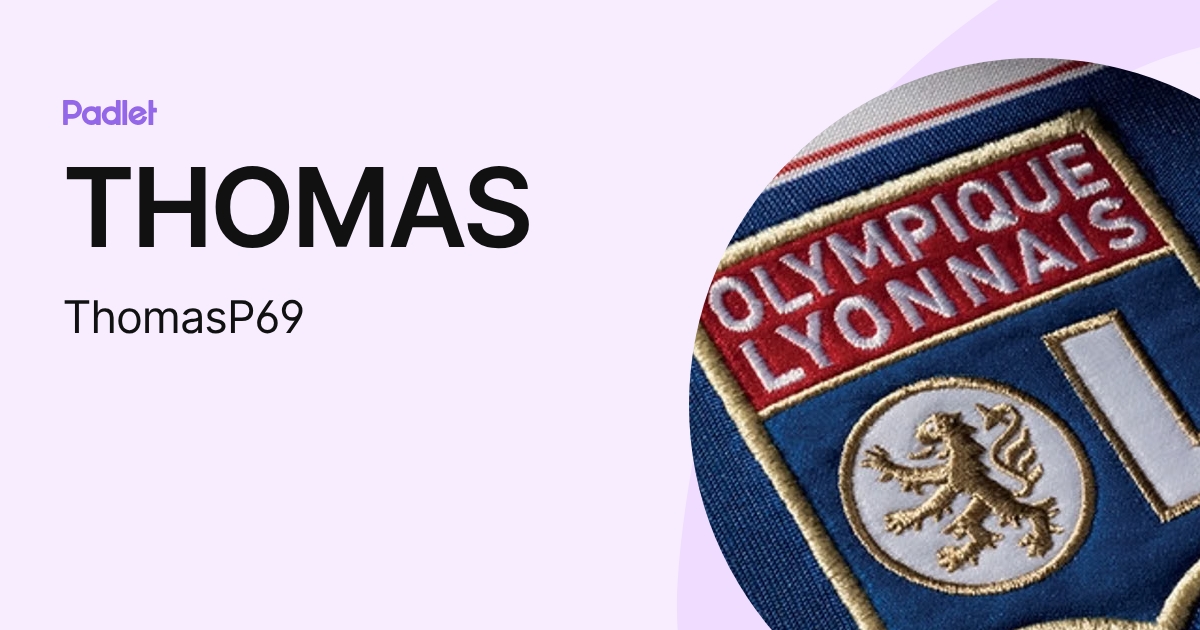 THOMAS (ThomasP69) profile | Padlet